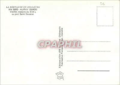 Stare domy z XV wieku przy portu Saint Goustan — Auray (56400) — Wydawnictwo Art JOS — Rewers