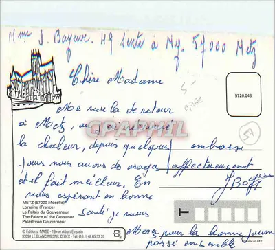 Pałac Gubernatora — Metz, Lotaryngia — Wydawnictwo MAGE — Rewers