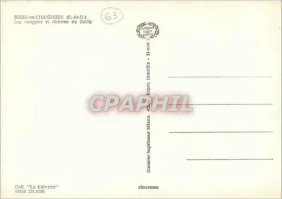 Besse-en-Chandesse — Castello del Bailly — Editore Combier — Verso