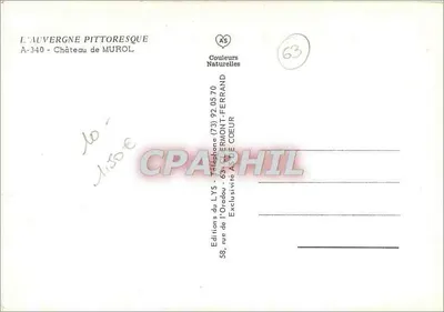 Zamek w Murolu — Auvergne — Wydawnictwo LYS — Rewers