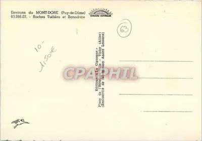 Wąwóz między skałami — skały Tuilière i Sanadoire — Cigogne — Rewers