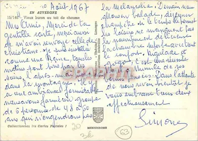 Alter Buron mit Schieferdach — Limoges — Editions Théâtre — Rückseite