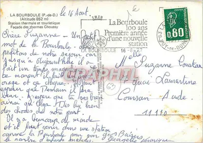 La Bourboule (P.-de-D.) — Estação termal e turística — Edição IRIS, n° 63 — Verso