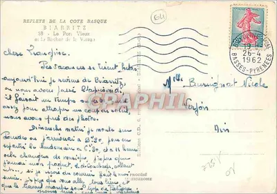 Biarritz — O Velho Portinho e o Rocha de Varga — Edições IRIS — Verso