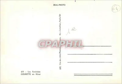 Gourette no Inverno — Os Pirineus — Cie des Arts Photographiques, 44, r. Letellier, Paris-15e — Verso