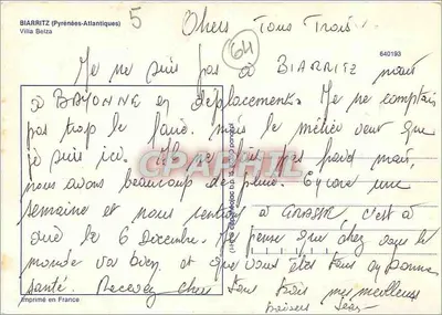 Villa Belza — Biarritz (Pyrénées-Atlantiques) — editor IRIS — Verso