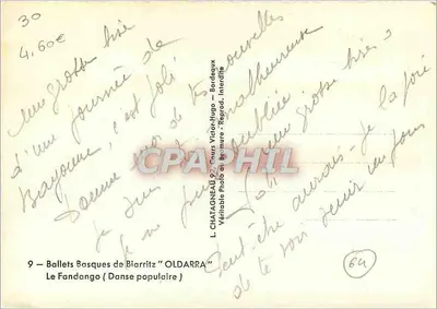 Balletti Baschi di Biarritz — Danza popolare — L. CHATAGNEAU, Bordeaux — Verso