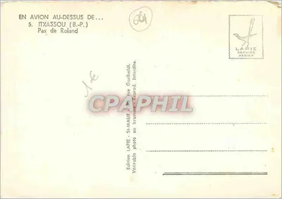 Luchtfoto van het Pas de Roland — Itxassou (B.P.) — Lapie Service Aérien — Achterkant