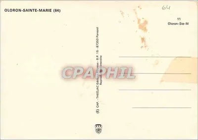 Oloron-Sainte-Marie — Panoramablick auf die Gaves und das Wappen — Éditions ThéoJAC — Rückseite