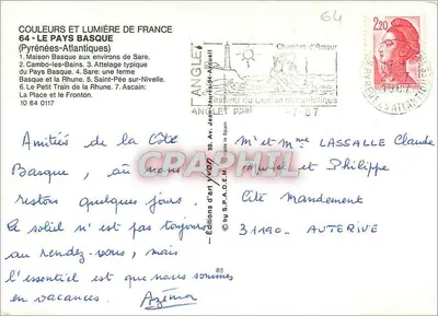 Pays Basque — paisagens e atrações — Edições d'art Yvan — Verso