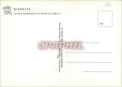 Biarritz — Côte des Basques i Rhune (wys. 905 m.) — Wydawnictwo Roland — Rewers