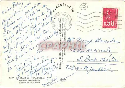 La Mongie — Estação de esqui — Edição Jove — Verso