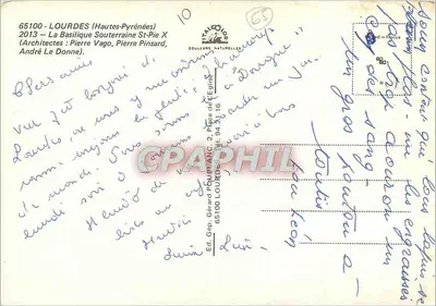 Lourdes — Bazylika Podziemna św. Piusa X — Wyd. Gep. Lourdes ANC — Rewers