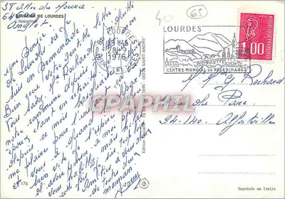 Wydarzenie z pojawieniem się Najświętszej Maryi Panny z Lourdes — Wydawnictwo Francja, n°176 — Rewers