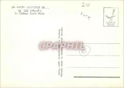 Kasteel Sainte-Marie — Luz (Hoog-Ardenne) — Uitgave Lapie — Achterkant