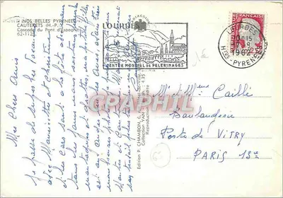 Cascada del Puente de España — Cauterets — Edición P. Chambon, Colección YAN — Reverso