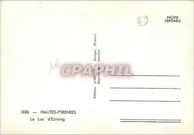 Lago de Estaing — Hautes-Pyrénées — Éditions d'ARTIPY — Verso