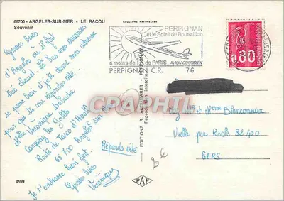 Argel-sur-Mer — Le Racou — Edições S. Andulaires — Verso