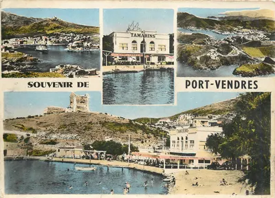Port-Vendres — vista geral e hotel dos Tamarins — Éditions S.L. Lyon