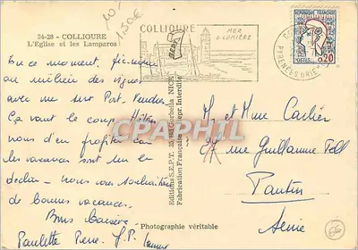 Collioure - Katedra — Wydawca Turier, seria 65 — Rewers