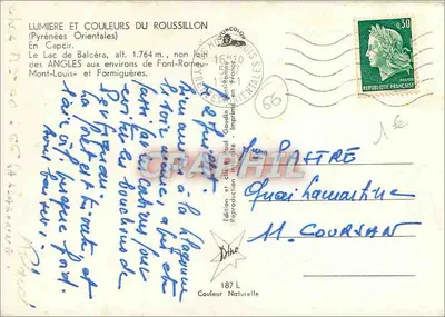 Jezioro Balcéra — Pireneje Wschodnie — Wydanie i negatyw Paul Gaudin — Rewers