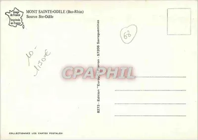 Mont Sainte-Odile — Fonte Ste-Odile — Edizione 'Europ' Piarron — Verso