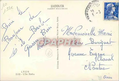 Kościół św. Blasza na Wyspie Barbe — Lyon — Wydawnictwo Jacolor — Rewers