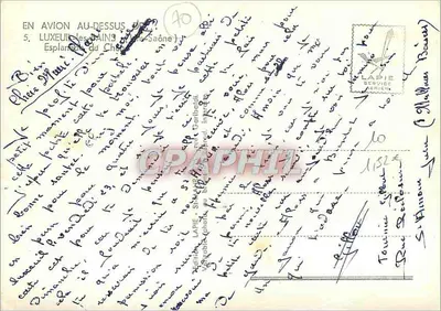 Vue aérienne de Luxeuil-les-Bains — Éditeur : Lapie Service Aérien — Verso