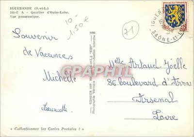 Iguerande (S.-et-L.) — Vista panorâmica — Combier — Verso