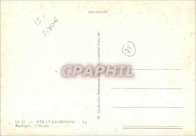 Paray-le-Monial — A Basílica, a Abside — Cie des Arts Photomécaniques, Paris — Verso