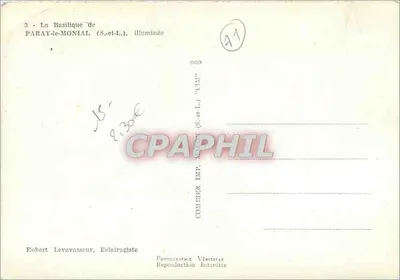 Bazylika Paray-le-Monial — oświetlona — Commer & Cie, n°3 — Rewers