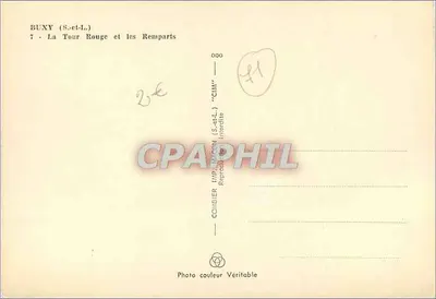 Buxy (S.-et-L.) — Czerwona Wieża i Zamek — Combier (S.-et-L.) — Rewers