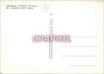 Katedra w AUTUN (S.-et-L.) — Wewnętrzny widok (XII wiek) — Rewers