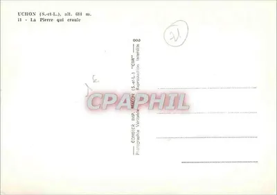 Uchon (S.-et-L.) — Kamyk, który się zawali — Combier (S.-et-L.) — Rewers