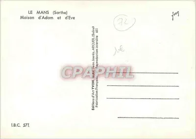 Le Mans (Sarthe) — Dom Adama i Ewy — Wydawnictwo Sztuki YVON — Rewers