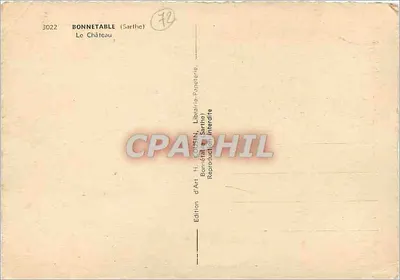 Bonnetable (Sarthe) — Zamek — Wydawnictwo H. Cousin — Rewers
