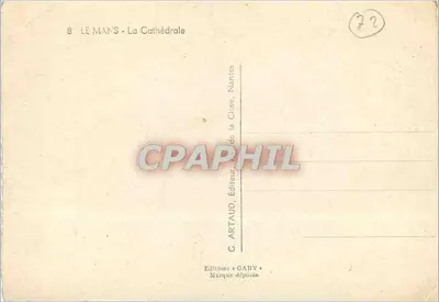 Le Mans - La Cathédrale — G. GABY, éditeur — Verso