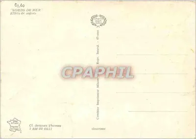 Brzegi morza — Efekty fal — Wydawca Combier, Mâcon — Rewers