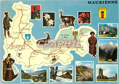Maurienne — Plano da região com sites turísticos — Éditions EDY