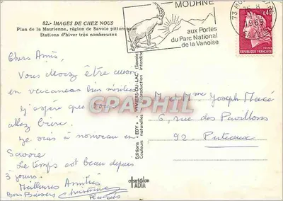 Maurienne — Plano da região com sites turísticos — Éditions EDY — Verso