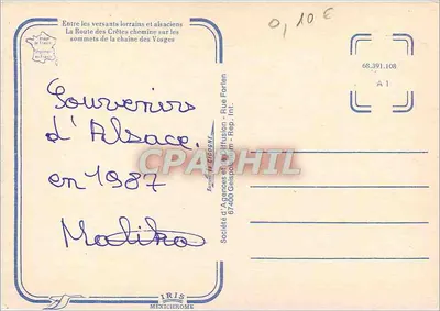 Rodovia das Crestas 900-1424 m — Local: Vosges — Editor: IRIS MEXICHROME — Verso