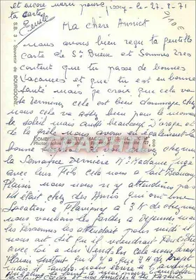 Burgundia — Pamiątka z Burgundii — Combier Wydawca Macon (S.B. 3) — Rewers