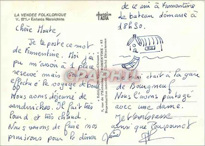 Kinderen van de boeren — La Vendée Folklorique — Uitgave Vieux-Chouan — Achterkant