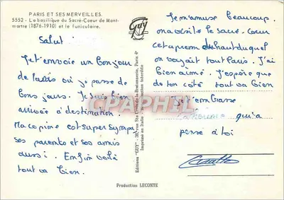 Sacre-Cœur de Montmartre — Basilique (1876-1910) et funiculaire — Éditions GUY — Verso
