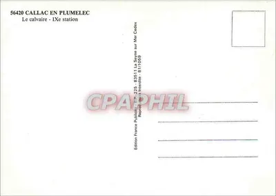 Calvacire - IXe estação — Callac en Plumelec — Edição França — Verso