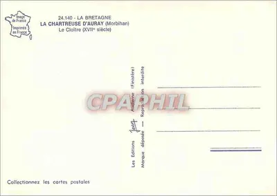 A Chartreuse de Auray — O Claustro (século XVII) — Les Éditions Audierne — Verso