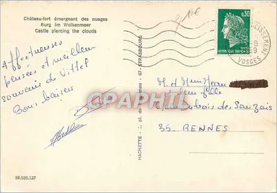 Zamek wznoszący się z chmur — Burg im Wolkenmeer — wydawca HACHETTE, n° 88.535.137 — Rewers