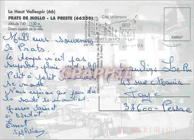 Prats de Mollo la Preste — Cidade Milenar — Edições FLEURY — Verso