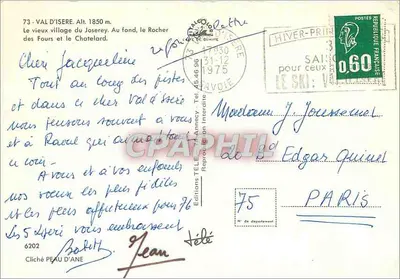 Val d'Isère — O velho vilarejo de Joseray — Edições Téléphone — Verso