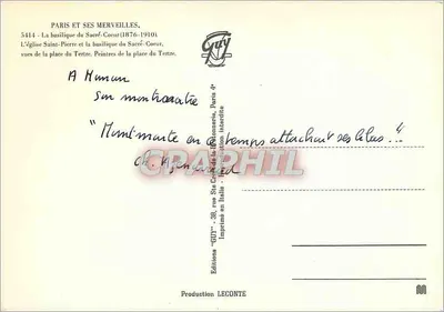 Montmartre — Basilique du Sacré-Cœur et peintres — Éditions GUY — Verso